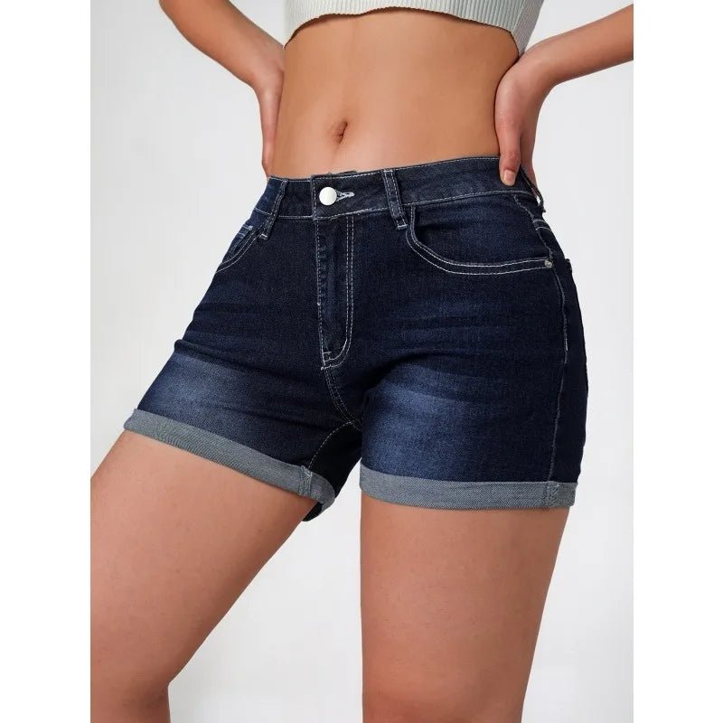 Shorts Female Jeans Denim Shorts Elastic Comfortable Versatile Blue Denim Summer Spring Women Fashion - Chrissy's Eye