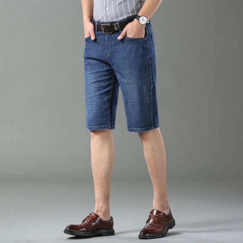 Summer Shorts Jeans Men Denim Pants Stretch Black Fashion Design Men's Jeans Slim Straight Male Short Jeans - Chrissy's Eye