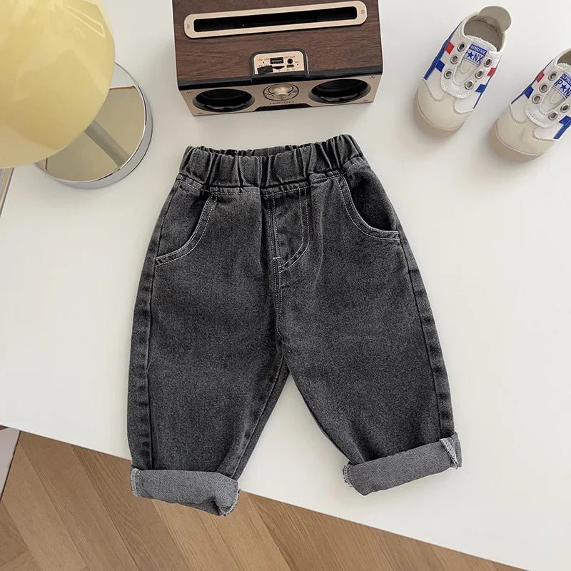 Spring Autumn New Baby Pants Casual Denim 9M-5T Kids Boys Straight Jeans Soft Toddler Girls Fashion Trousers 3 Colors - Chrissy's Eye