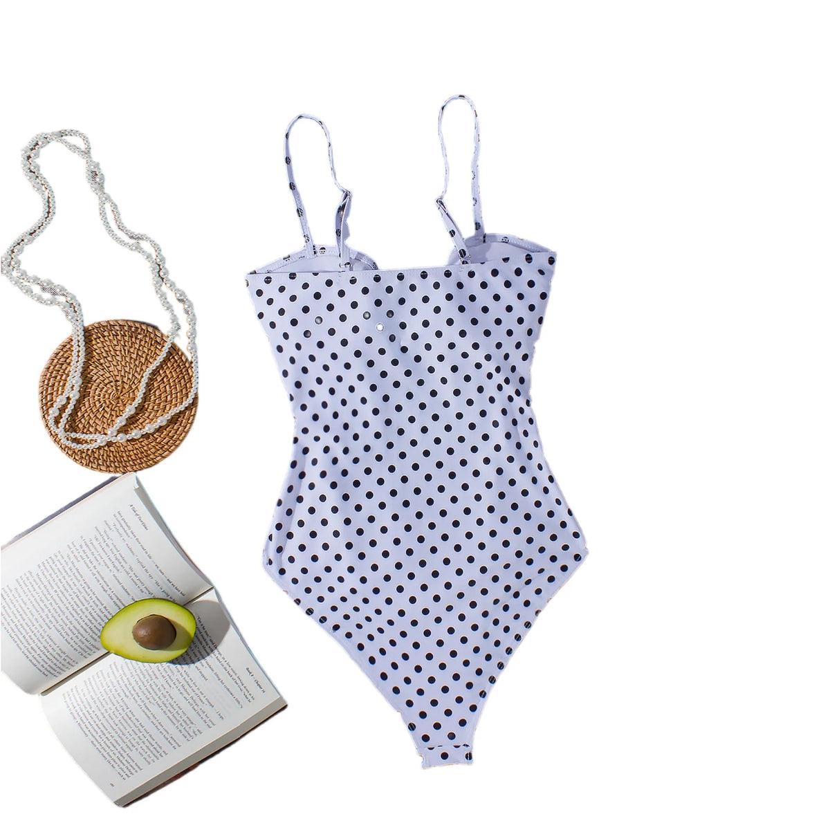 Sexy Cutout Swimsuit Solid Color Summer Spaghetti Strap Color Block Ring Detail One Piece Beach High Cut Bathing Suit - Chrissy's Eye