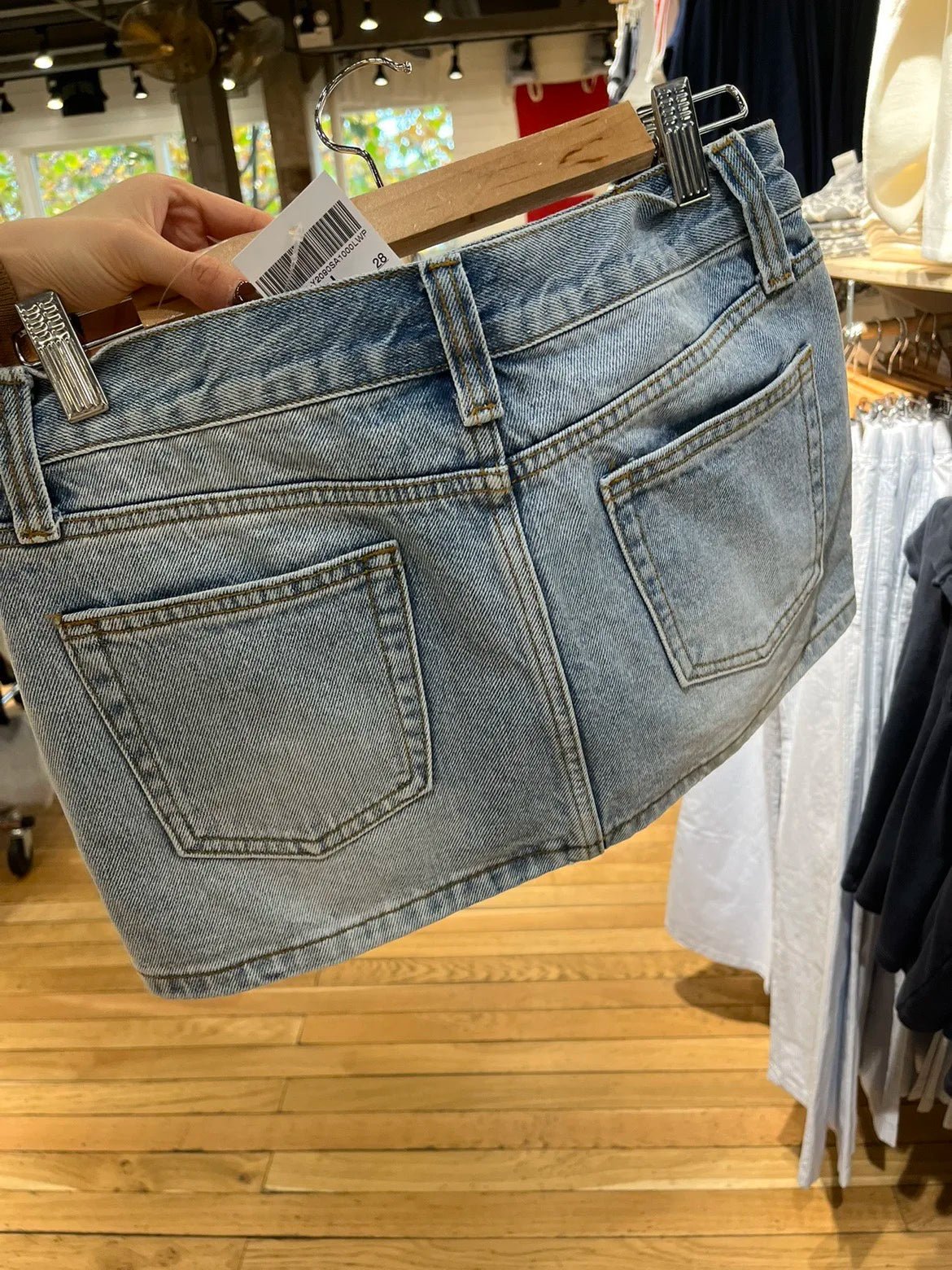Women's Vintage Low Waist Denim Skirts Casual Chic Pockets A-line Mini Skirts - Chrissy's Eye