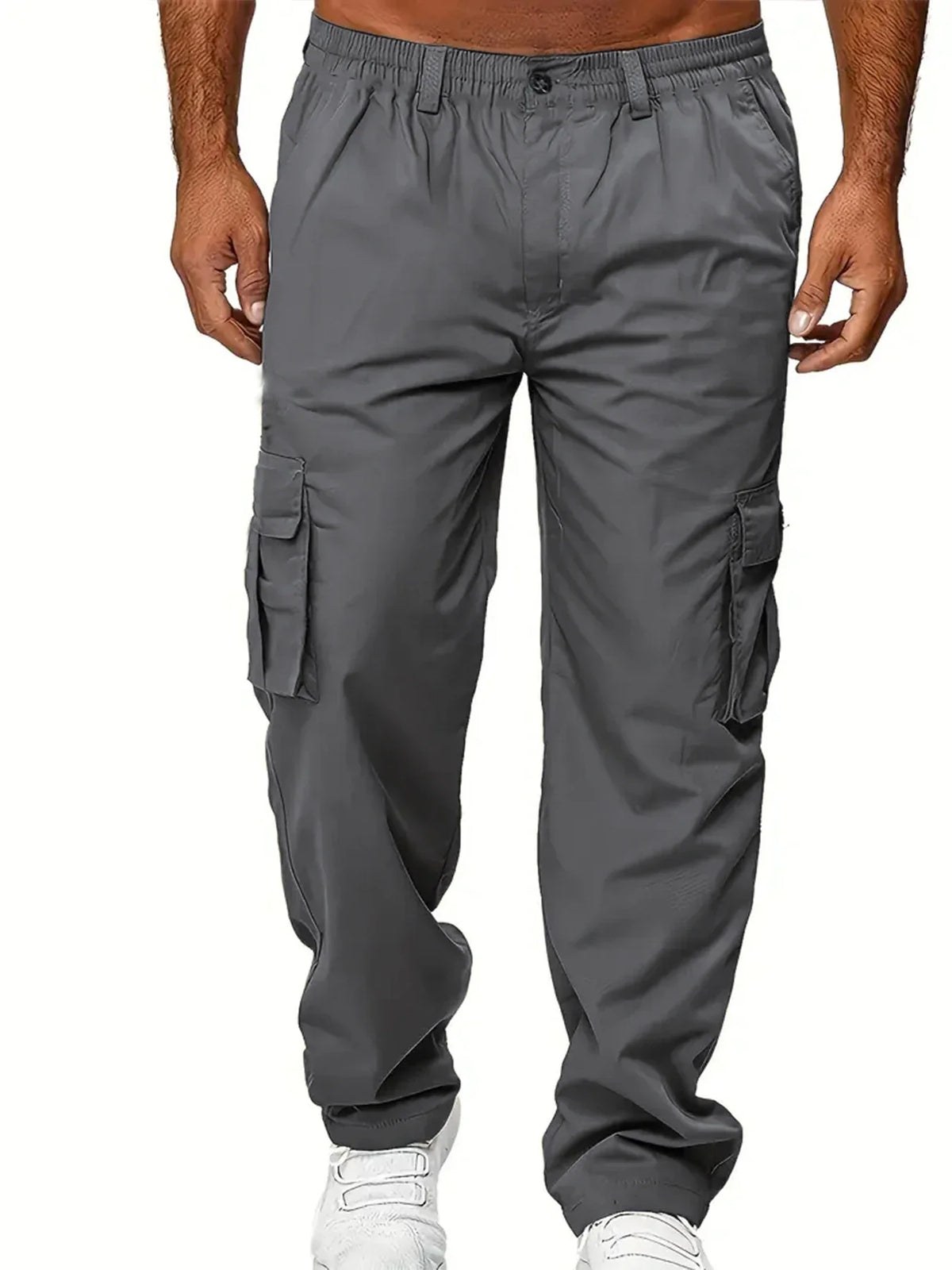 Men's Cargo Pants Sweatpants Outdoor Loose Straight Long Trousers Summer Casual Multi-Pocket Durable Workwear Male Trousers - Chrissy's Eye