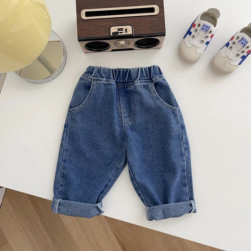 Spring Autumn New Baby Pants Casual Denim 9M-5T Kids Boys Straight Jeans Soft Toddler Girls Fashion Trousers 3 Colors - Chrissy's Eye