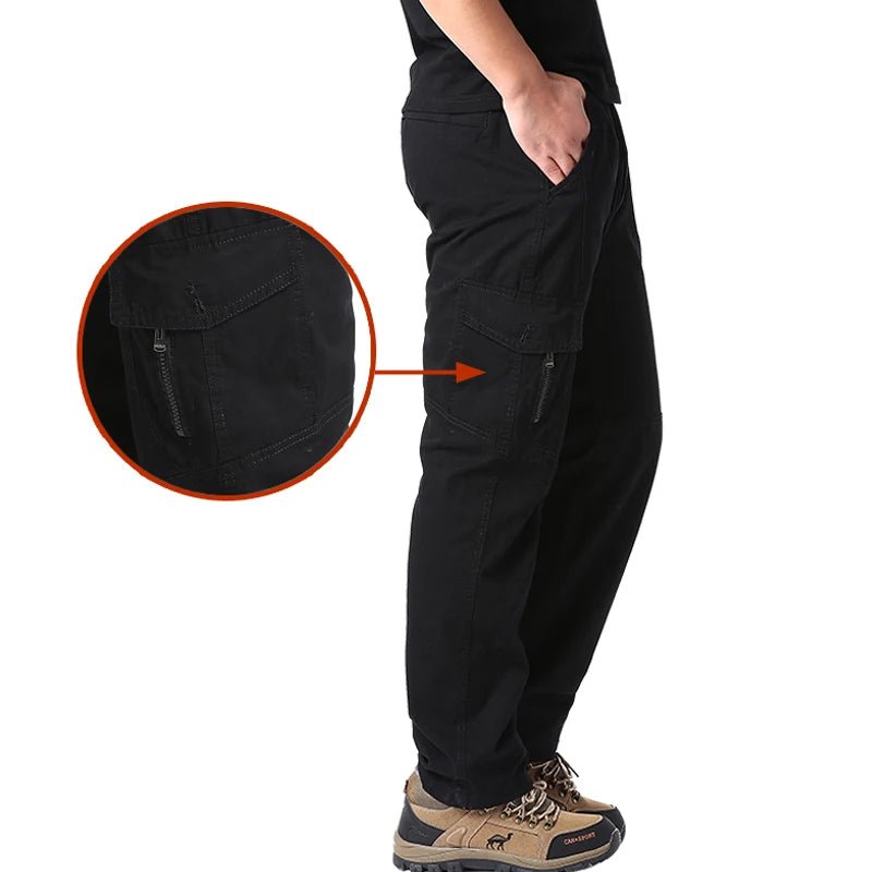 High Quality Men's Cotton Cargo Pants Casual Multiple Pocket Tacitcal Pants Spring Autumn Outdoor Camping Hiking Work Pants - Chrissy's Eye