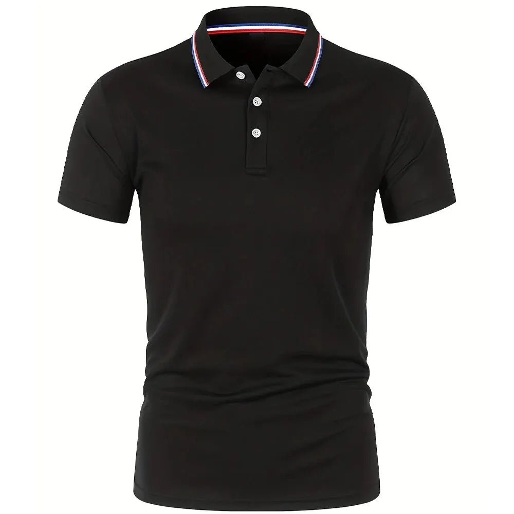 Men's Summer Casual Breathable Comfortable Polo Shirt Men's Solid Color High Quality Short Sleeve T-Shirt - Chrissy's Eye