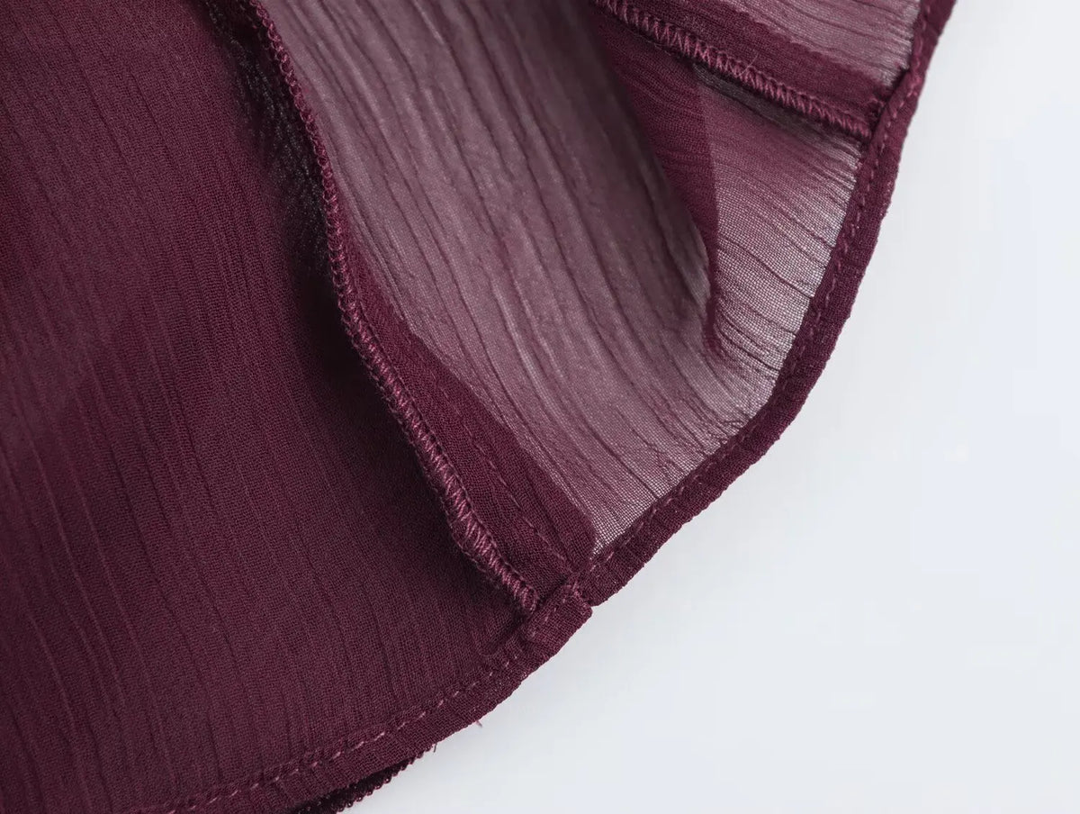 2026 Summer Chic Women's Elegant Loose Long Sleeve Layered Shirts Office Lady Vintage V-neck Translucent Tierred Ruffles Blouses - Chrissy's Eye