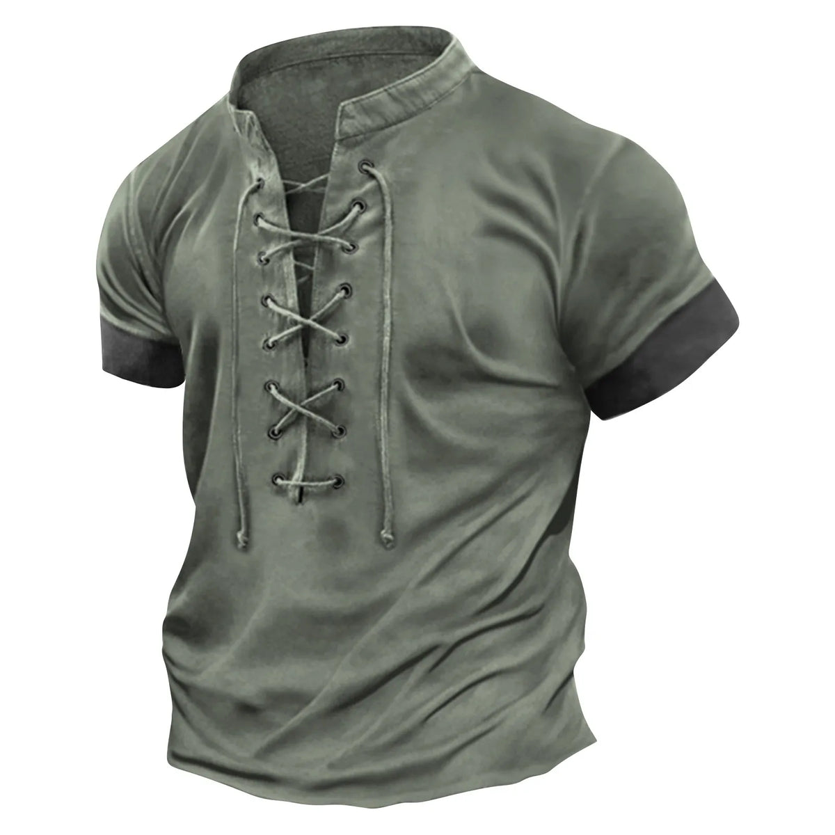 Men'S Casual Henley Shirt Fashion Raglan T Shirt Plain Slim Pleated Henley Daily Short Sleeve Patchwork Pleats Clothing Apparel - Chrissy's Eye