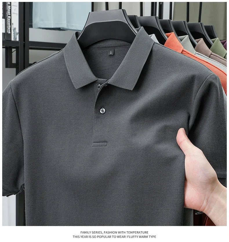 Men's 100% Cotton Polo Shirt -Breathable, 19 Colors, Silk-Like Finish - Chrissy's Eye