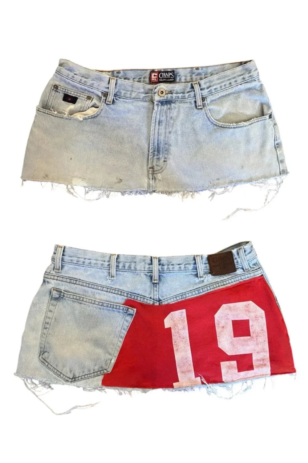 Women's Unique skirt applique print denim - Chrissy's Eye