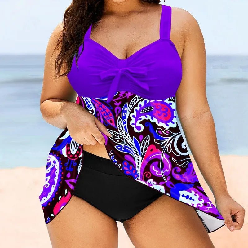 Women'S Large Size Printed Swimsuit Cherry Conservative Underwire Swimsuit Tops For Women Large Bust Womens Swimsuit Bottoms - Chrissy's Eye