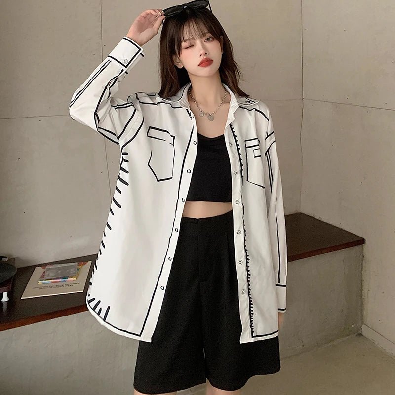 Fashion printed ladies shirts New chic Women Blouses 2025 Spring Summer Tops Blusas Mujer - Chrissy's Eye