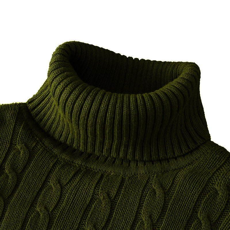 Men's Midweight Knit Turtleneck Sweater - Chrissy's Eye