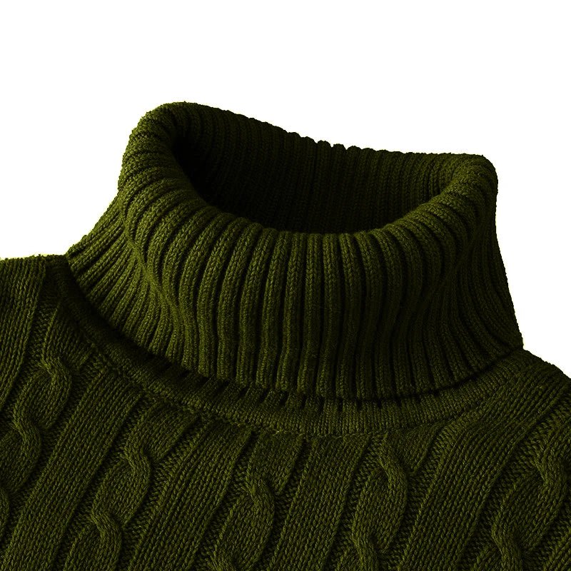 Men's Midweight Knit Turtleneck Sweater - Chrissy's Eye