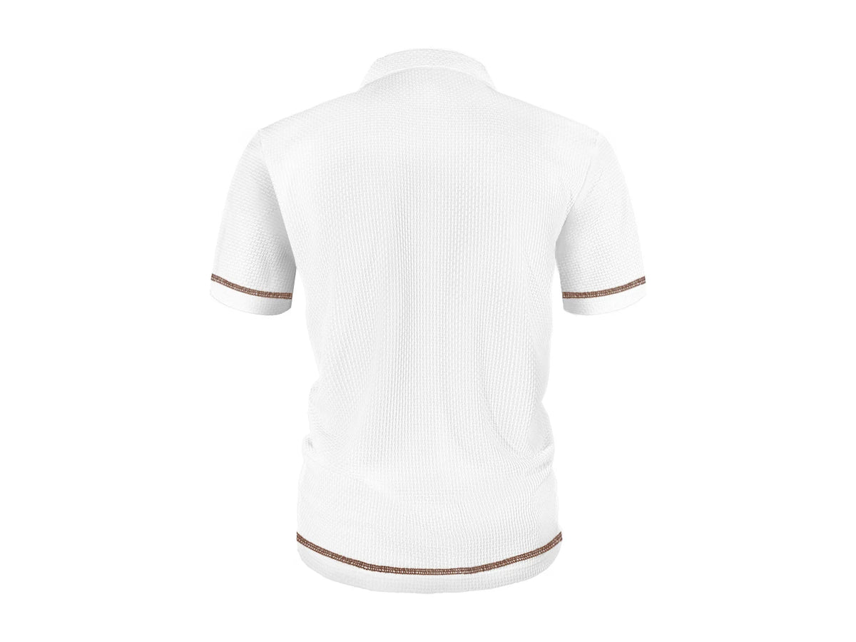 Summer ice silk lapel POLO men's short-sleeved T-shirt, men's top - Chrissy's Eye