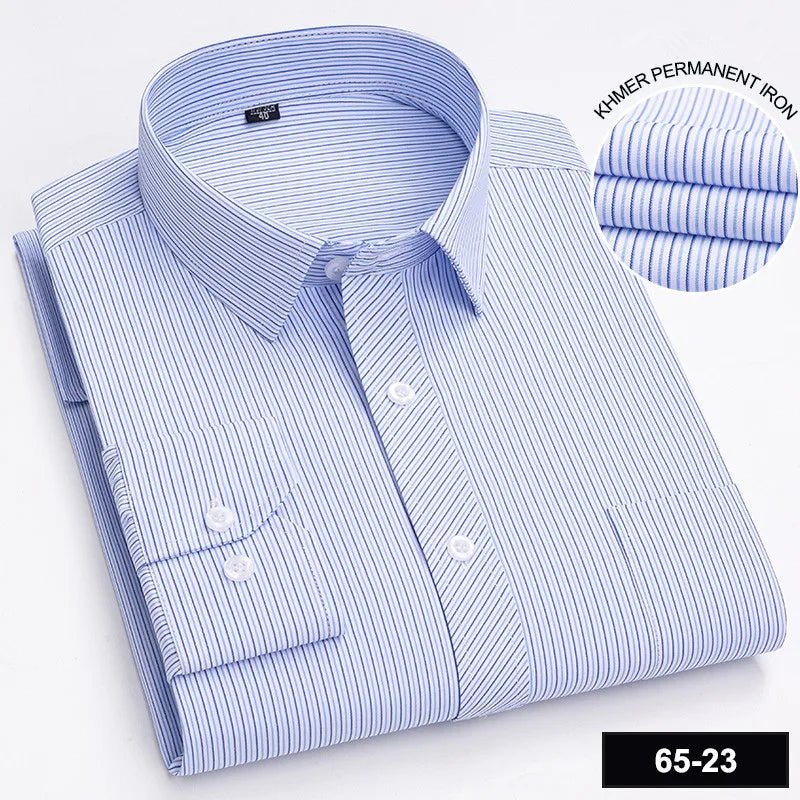 Men's Long Sleeve Shirt High-quality Fashion Casual Print Plaid Stripe Single Pocket - Chrissy's Eye