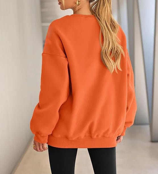 Plus Size Solid Color Sweatshirt, Casual Long Sleeve Crew Neck Pullover Sweatshirt, Women's Plus Size Clothing - Chrissy's Eye
