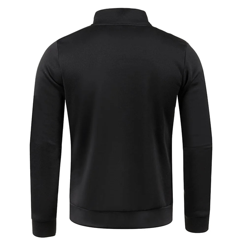 Men Sweatshirts Spring Thicker Pullover Half Zipper Pullover for Male Hoody Outdoor Sweatshir Autumn Solid Color Turtleneck Swea - Chrissy's Eye