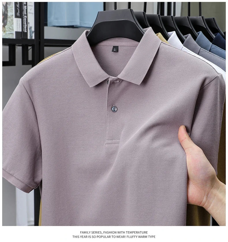 Men's 100% Cotton Polo Shirt -Breathable, 19 Colors, Silk-Like Finish - Chrissy's Eye