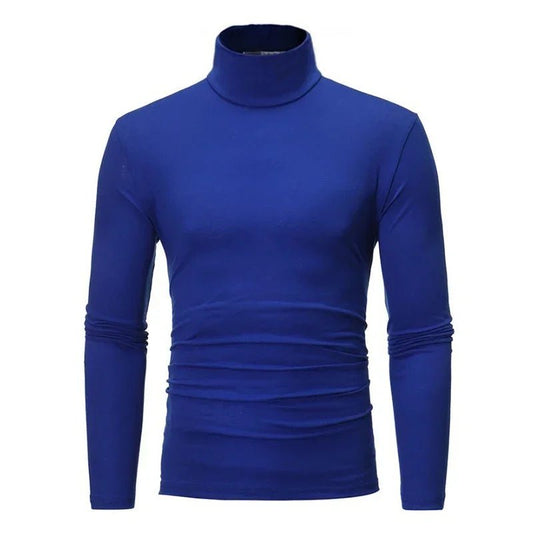 Spring Autumn Thin Men Pullovers Sweaters Turtleneck Knitted Sweater for Men Warm Clothing Male Sweaters Full Black White Tops - Chrissy's Eye