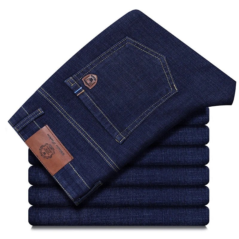 2026 New Style Business Men's Jeans Casual Straight Stretch Fashion Classic Blue Black Work Pant Denim Trousers Male Clothing - Chrissy's Eye