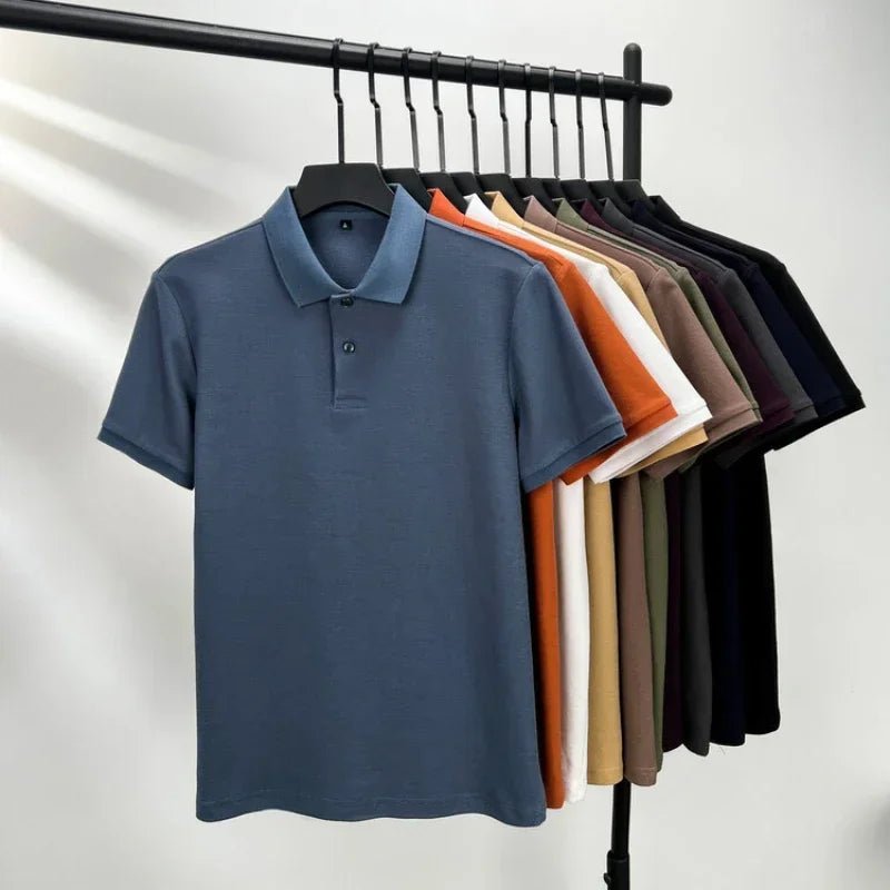 Men's 100% Cotton Polo Shirt -Breathable, 19 Colors, Silk-Like Finish - Chrissy's Eye