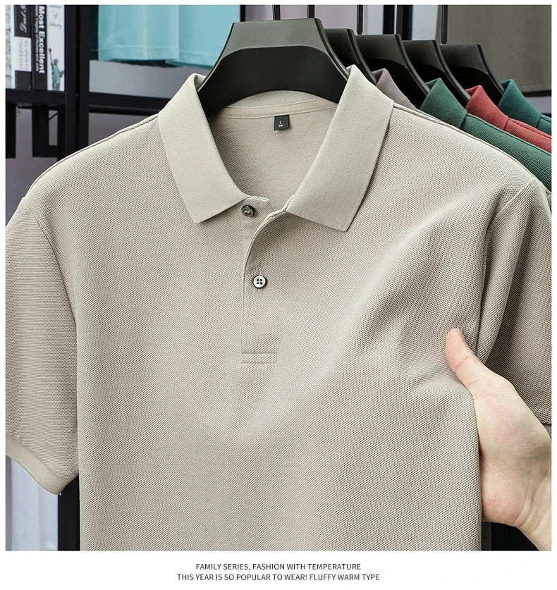 Men's 100% Cotton Polo Shirt -Breathable, 19 Colors, Silk-Like Finish - Chrissy's Eye