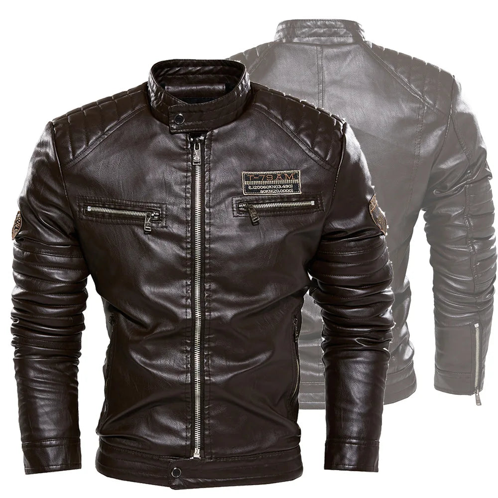 Men's Leather Jacket motorcycle jacket by Chrissy'seye