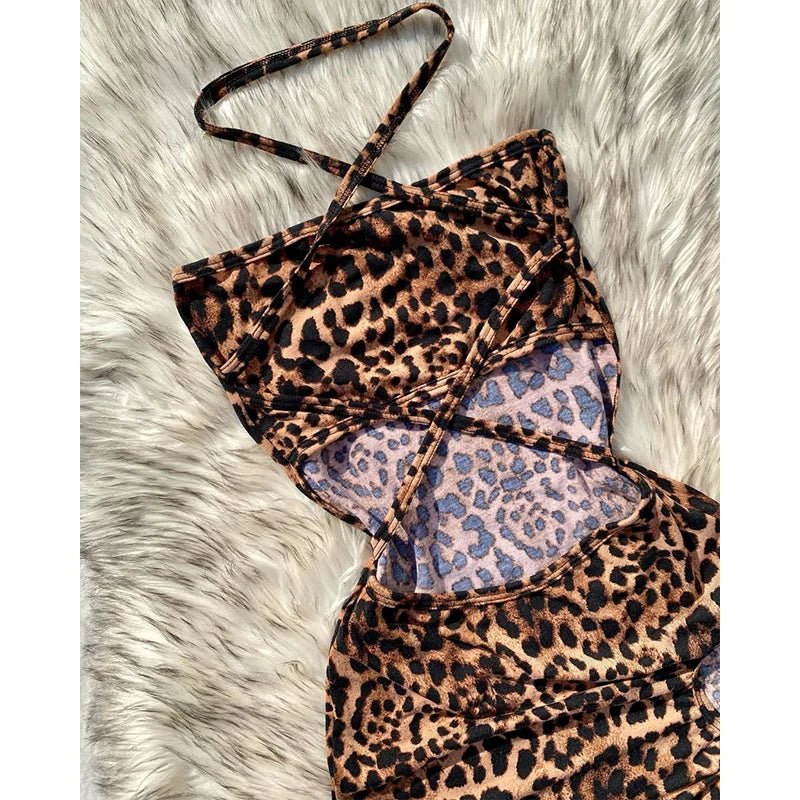 Fashionable Women's Sexy Leopard Print Mini Dress - Chrissy's Eye