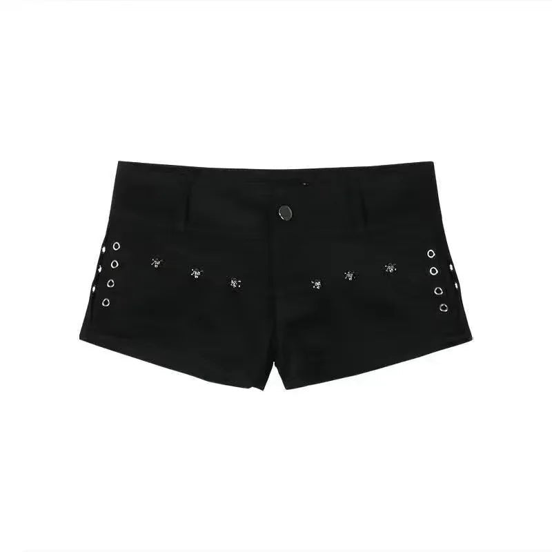 Y2k Streetwear Harajuku E-girl Summer Women 2000s Grunge Kpop Japanese Gyaru Low Rise Jean Shorts Slim Denim Hot Pants Trashy - Chrissy's Eye