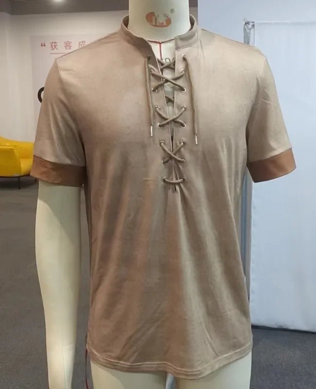 Men'S Casual Henley Shirt Fashion Raglan T Shirt Plain Slim Pleated Henley Daily Short Sleeve Patchwork Pleats Clothing Apparel - Chrissy's Eye