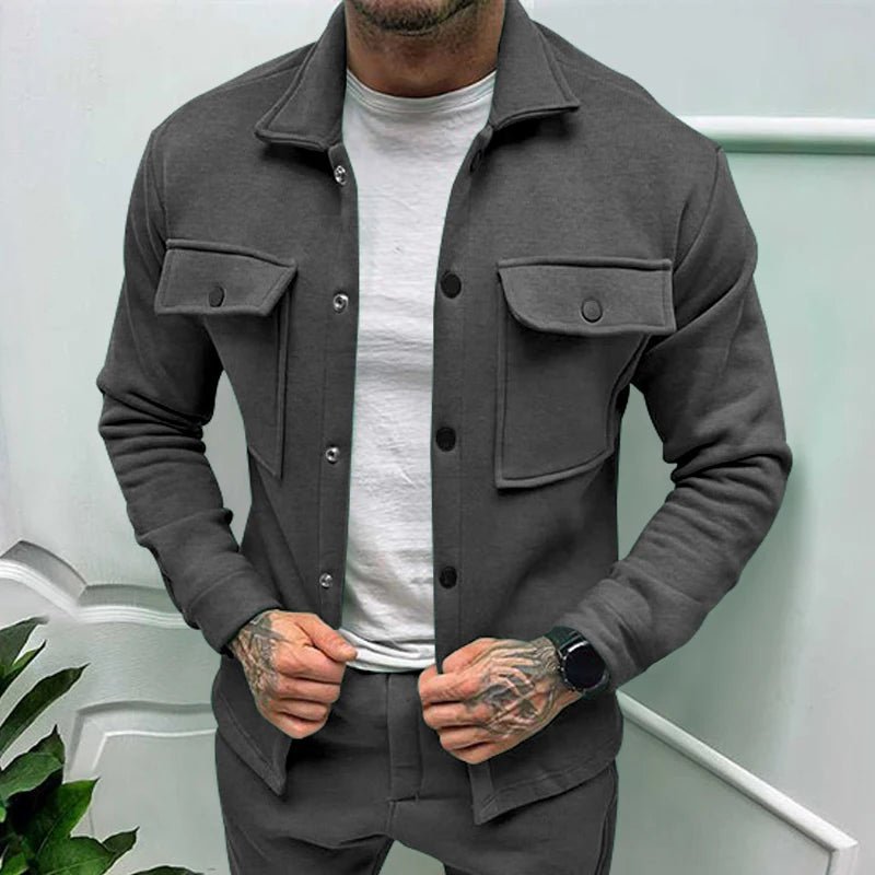 2024 Cross Border Winter New Men's Fleece Jacket Fashion Casual Jacket - Chrissy's Eye