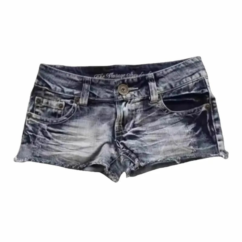 Aesthetics Harajuku Hip Hop Fashion Street Clothing Graphic Printing Women Blue Ins Style Y2k Goth Slim Casual Hot and Sexy Shor - Chrissy's Eye