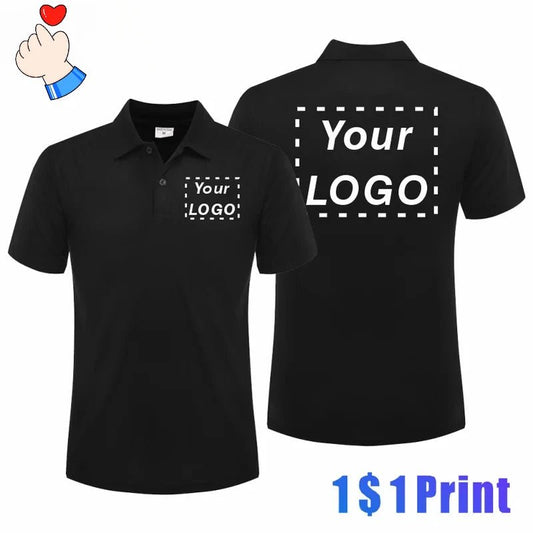 Summer casual breathable Polo shirt custom logo printing picture personality design men and women short-sleeved tops 2025 - Chrissy's Eye