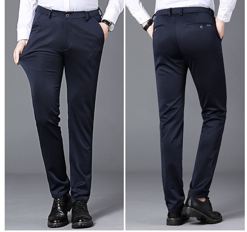 Spring Autumn Mens Business Suit Pants Male Summer Thin Formal Solid Long Dress Straight Baggy Office Trousers Drop Shipping - Chrissy's Eye