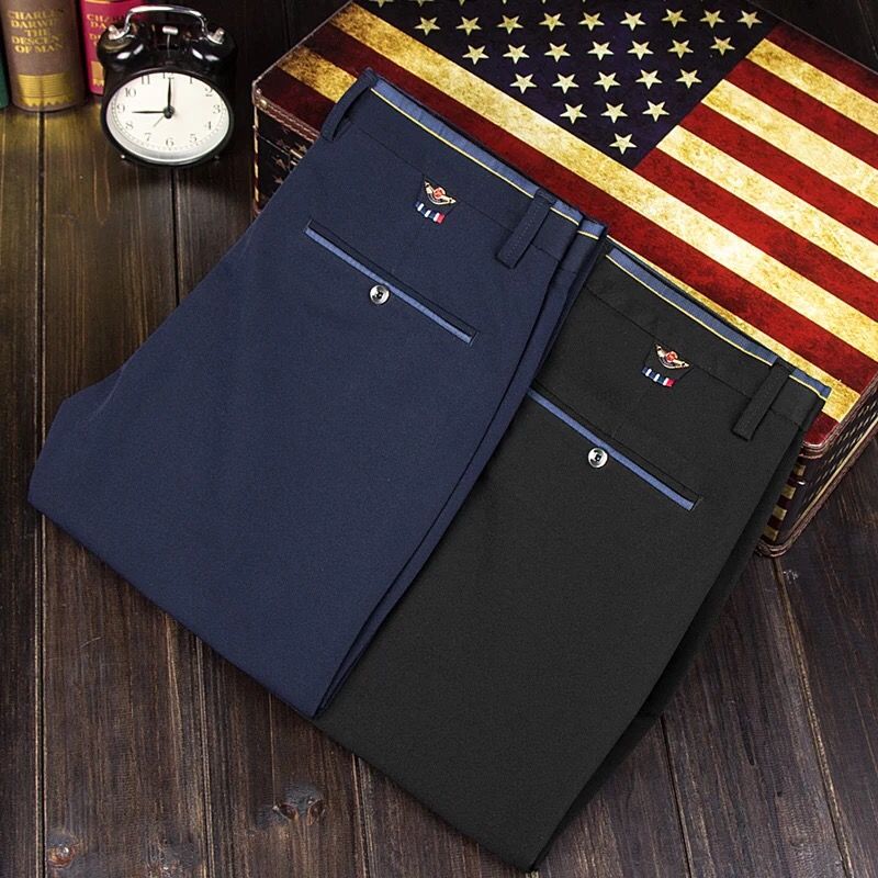 Spring Autumn Mens Business Suit Pants Male Summer Thin Formal Solid Long Dress Straight Baggy Office Trousers Drop Shipping - Chrissy's Eye