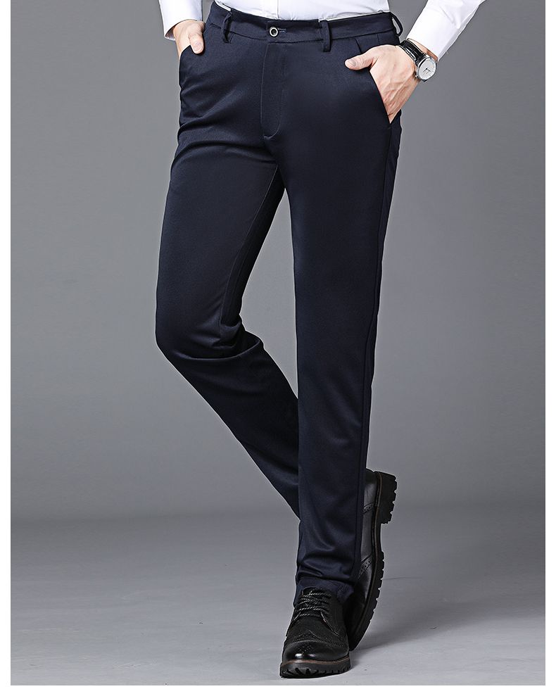 Spring Autumn Mens Business Suit Pants Male Summer Thin Formal Solid Long Dress Straight Baggy Office Trousers Drop Shipping - Chrissy's Eye